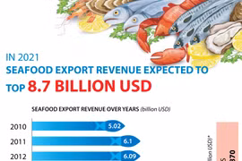 Seafood export expected to top 8.7 billion USD in 2021