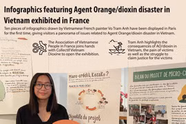 Infographics featuring AO/dioxin disaster in Vietnam exhibited in France