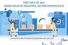Added value of industrial sector expands 8.91% in H1