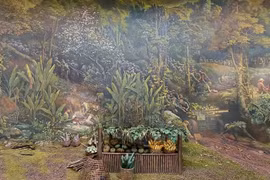 Large panoramic artwork displays Dien Bien Phu victory 
