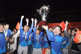 FC T-Connect Binh Dinh claims the championship title. (Photo: VNA)