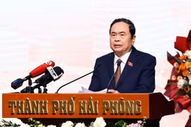 National Assembly (NA) Chairman Tran Thanh Man speaks at the conference in Hai Phong city on December 18. (Photo: VNA)