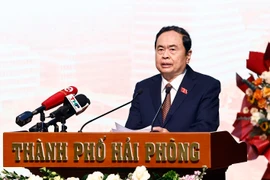 National Assembly (NA) Chairman Tran Thanh Man speaks at the conference in Hai Phong city on December 18. (Photo: VNA)