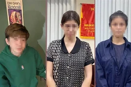 Singer Nguyen Trung Hieu, Spanish model and actress Andrea Aybar, and Titoker Nguyen Do Truc Phuong are arrested for drug-related activities. (Photo: VNA)