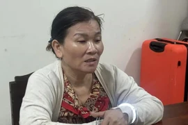 Nguyen Thi Mai, aged 48, is busted in the crackdown. (Photo: VNA)