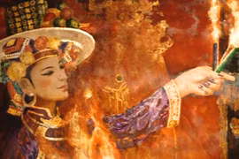 Lacquer paintings feature Mother Goddesses’ beauty