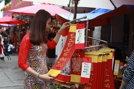 HCM City: calligraphy street bustling ahead Lunar New Year