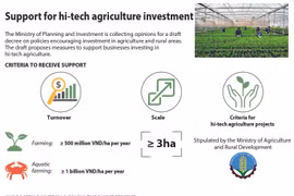 Support for hi-tech agriculture investment