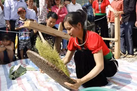 Tu Le young sticky rice flake festival