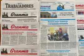 Granma, the official organ of the Communist Party of Cuba, and many other dailies have run a number of articles about Vietnamese Party General Secretary Nguyen Phu Trong on these days. (Photo: VNA)