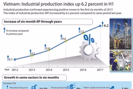 Vietnam: Industrial production index up 6.2 percent in H1
