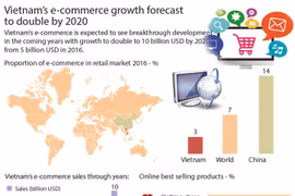 Vietnam's e-commerce growth forecast to double by 2020