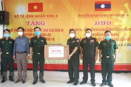 Military Region 4 High Command presents medical supplies to Lao armed forces