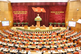 The 13th plenum of the 12th Party Central Committee (PCC) wraps up in Hanoi on October 9 after five working days. (Photo: VNA)