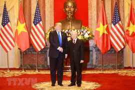 Leaders of Vietnam, US exchange congratulations on diplomatic ties
