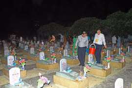 Requiem for fallen soldiers at Vietnam – Laos int’l martyrs’ cemetery 