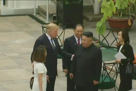Trump, Kim take stroll around Metropole hotel