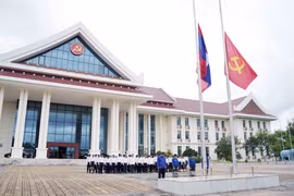 The ceremony is held at the headquarters of the Office of the Lao People's Revolutionary Party Central Committee. (Photo: VNA)