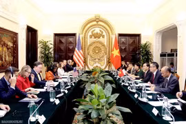 An overview of the 13th Vietnam-US Political, Security, and Defence Dialogue. (Photo: baoquocte.vn)