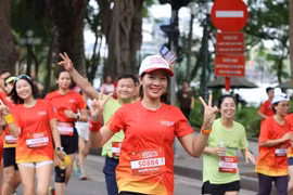 People join run for a drug-free community (Photo: VNA)