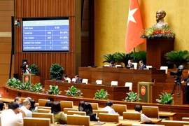 Deputies cast votes on the Law on Roads on June 27. (Photo: VNA)