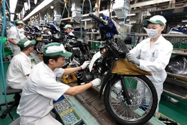 A motorcycle production line at Honda's Phuc Yen factory in Vinh Phuc. (Photo: VNA)