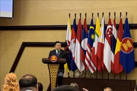 ASEAN Secretary-General Dr. Kao Kim Hourn speakls at the inaugural ASEAN Think Tanks Summit (ATTS) (Photo: VNA)