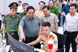 Prime Minister Pham Minh Chinh at a conference on September 22 in Bac Ninh, marking one year of the province's implementation of the "Traffic Safety Province" initiative. (Photo: VNA)