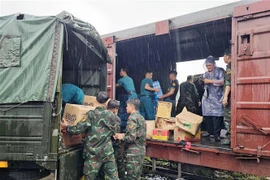 Donations to be delivered to residents in Yen Bai and Phu Tho provinces. (Photo: VNA)