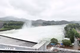 A view of Thac Ba hydropower reservoir (Photo published by VNA)