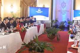 Participants at the first session of the Vietnam-Cuba Inter-Parliamentary Cooperation Committee in Havana on September 24. (Photo: VNA)