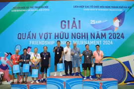 Winners at the Friendship Tennis Tournament 2024. (Photo: VNA)