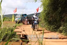 Dak Nong builds concrete bridge in remote area