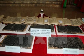 Phuc Giang school woodblocks displayed in Hanoi