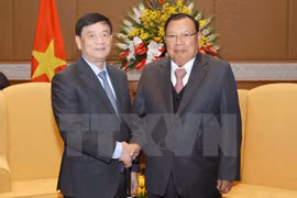Lao leader meets President of Vietnam-Laos Friendship Association 