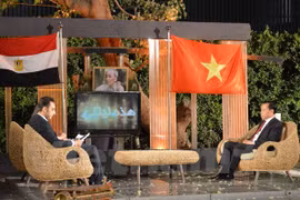 President Ho highlighted in live broadcast on Egyptian channel 