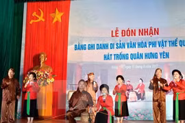 Hung Yen: Trong quan singing named national intangible cultural heritage 