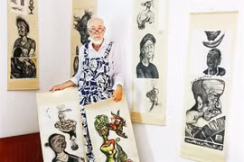 Artist portrays Vietnamese, Dutch farmers