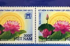 Postage stamp issued on ASEAN’s 50th founding anniversary