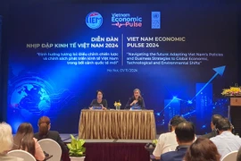Ramla Khalidi, United Nations Development Programme (UNDP), and Tran Thi Hong Minh, President of the Central Institute for Economic Management. (Photo: VNA) 