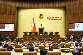  Lawmakers gather on November 1 morning as part of the 15th National Assembly (NA)’s 8th session. (Photo: VNA)