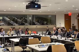 Ambassador Dang Hoang Giang (front row, far right), Permanent Representative of Vietnam to the UN, at the event on preventing attacks on water resources in armed conflicts and enhancing civilian protection, held in New York on May 23. (Photo: VNA)