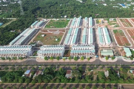 A social housing project under construction in Long Khanh city, Dong Nai province. (Photo: VNA)