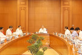 Party General Secretary and State President To Lam delivers his concluding remarks at the meeting. (Photo: VNA)