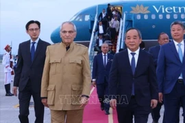 President of Timor-Leste José Ramos-Horta (front row, left) arrived in Hanoi on July 31 evening, beginning his four-day state visit to Vietnam at the invitation of President To Lam. (Photo: VNA)