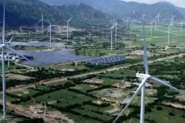 A power project in operation in Ninh Thuan province. (Photo: VNA)