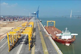 The third and fourth container terminals at the Hai Phong international gateway port in Lach Huyen are set to commence operations in the first quarter of 2025. (Photo: VNA)