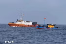 A vessel of enforcement authorities patrol at sea. (Illustrative photo: VNA)