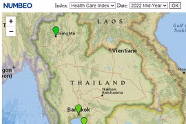 Thai cities top healthcare index mid-2022