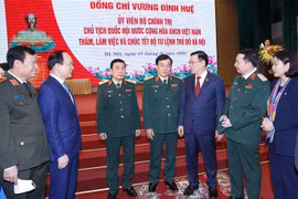 NA leader pays pre-Tet visits to Hanoi Capital High Command, Mobile Police High Command